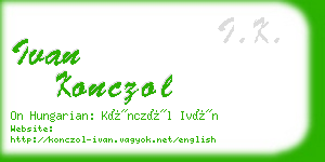 ivan konczol business card